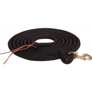 15' Braided Poly Lead Rope w/Brass Plated Snap