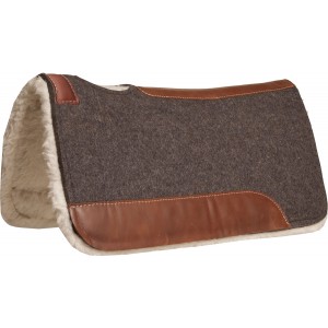 Blue Horse Contoured Pressed Wool Pad with Fleece Bottom
